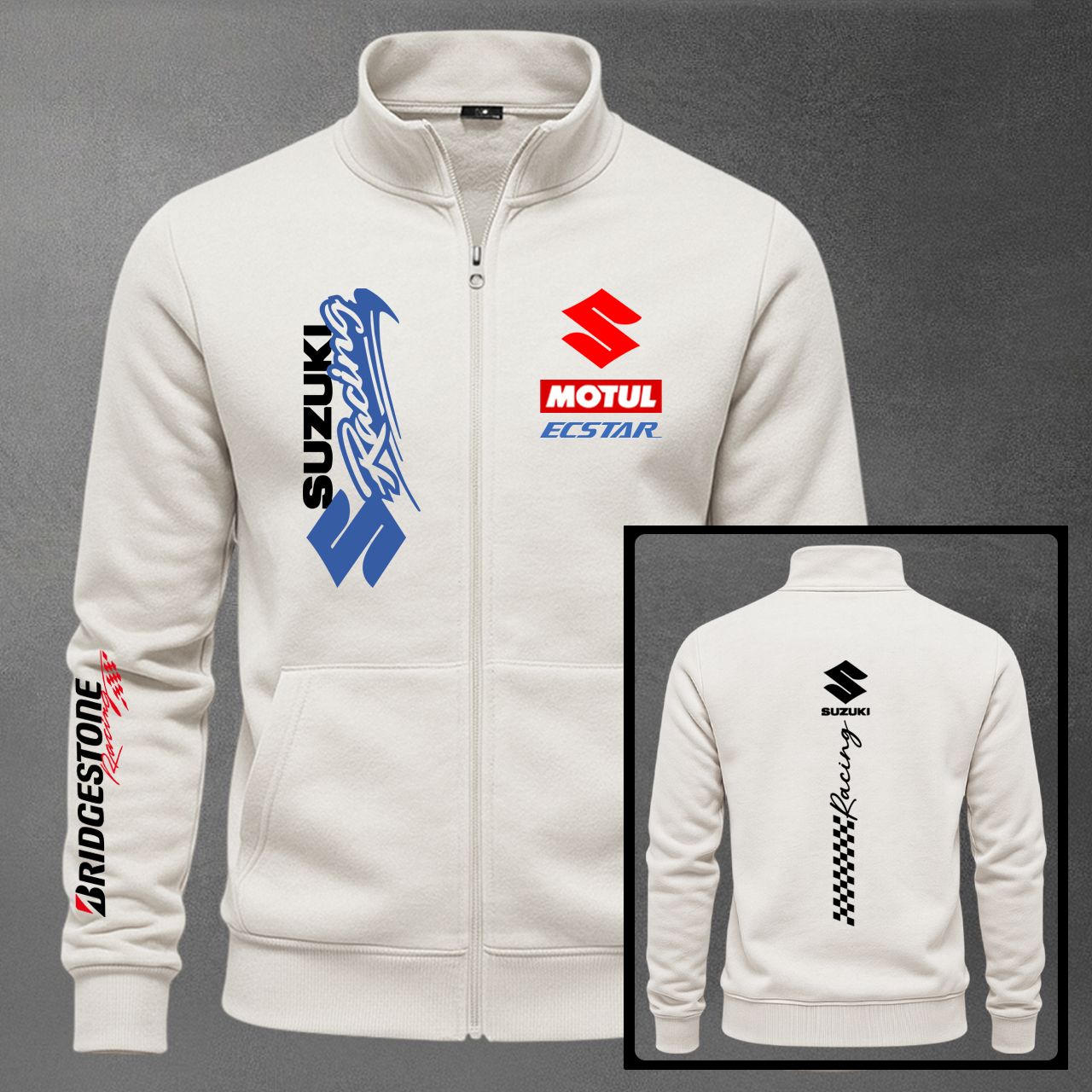 BUZO CUELLO ALTO MOTO SUZUKI ESTAMPADO